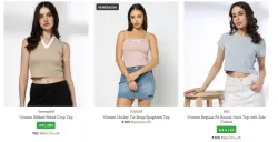 Women crop top starting at ₹ 81
