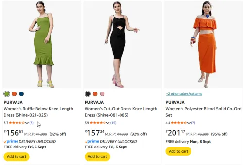 Image of Women Dress Starting @ ₹156