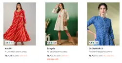 Women Ethnic Dress Minimum 80% Discount
