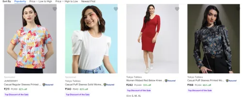 Image of Women Fashion Clothes Starting @ ₹140
