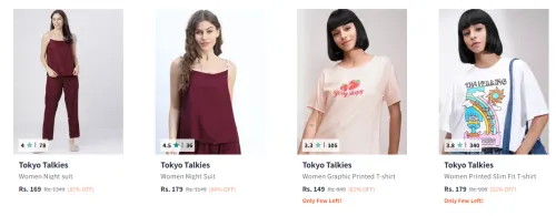 Image of Women Fashion Night suit Starting @ ₹169
