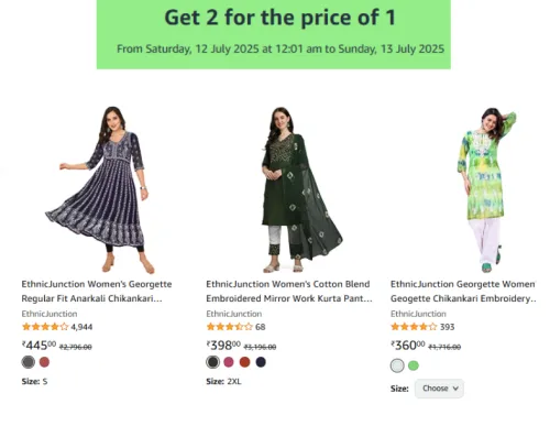 Image of Women Fashion Offer : Buy 2 For the price of 1