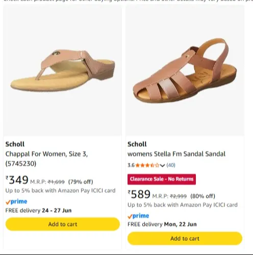 Image of Women footwear at minimum 79% Discount