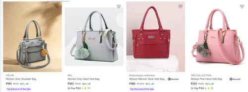 Image of Women handbag Starting @ ₹191