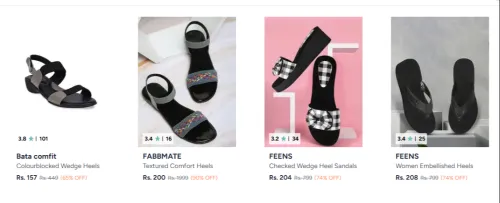 Image of Women Heels at minimum 90% Discount