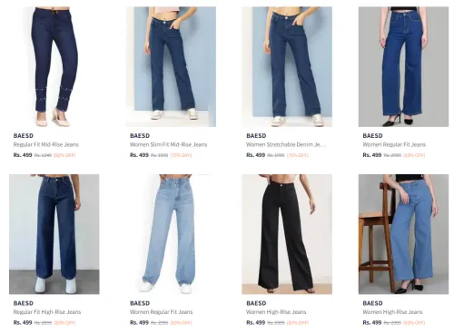 Image of Women Jeans Staring @ ₹499