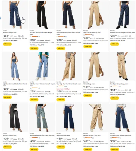 Image of Women Jeans Starting @ ₹238