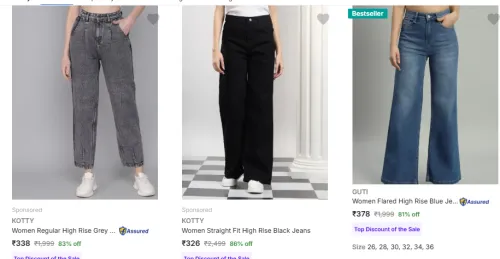 Image of Women Jeans Starting @ ₹338