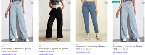 Image of Women Jeans Starting @ ₹408