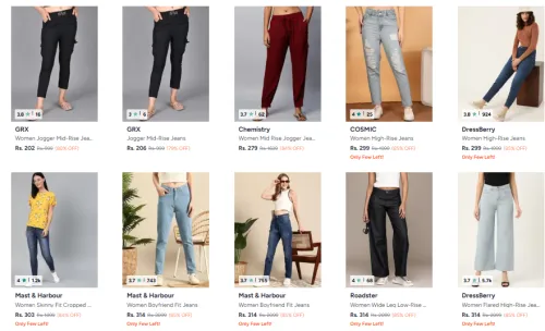 Image of Women Joggers & Jeans Starting @ ₹202