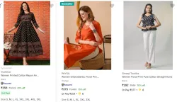 Women Kurta Minimum 70% Discount