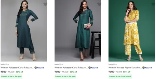 Image of Women Kurta Palazzo Set Starting At ₹509
