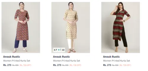 Image of Women Kurta Set Starting @₹273