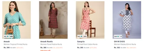 Image of Women Kurta Starting @ ₹363