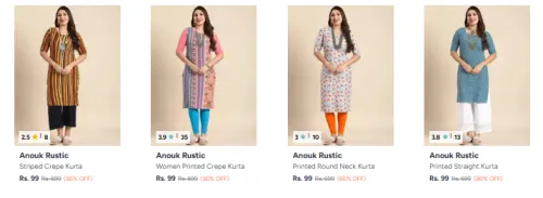 Image of Women Kurta Starting @ ₹99