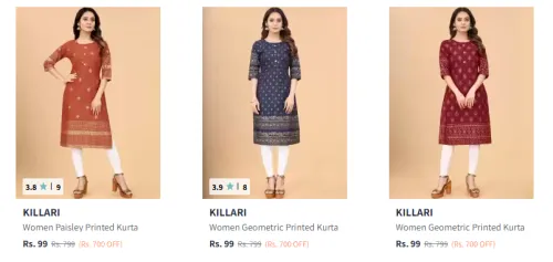 Image of Women Kurta Starting @ ₹99