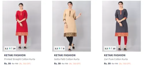 Image of Women Kurta Starting @ ₹99