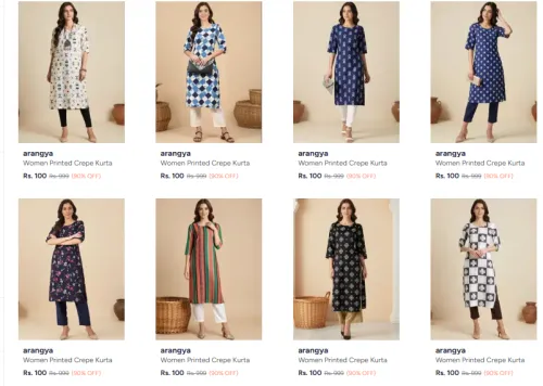 Image of Women Kurti Starting @ ₹100