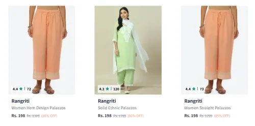 Image of Women Palzzos Starting @ ₹198