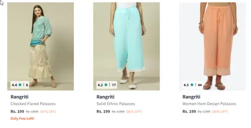 Image of Women Plazzo Starting @ ₹199