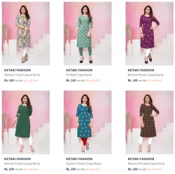 Womens Printed Kurta @ Flat ₹169