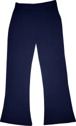 Women Regular Fit Blue Crepe Trousers
