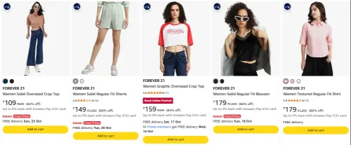 Image of Women's Clothing Starting From @ ₹109