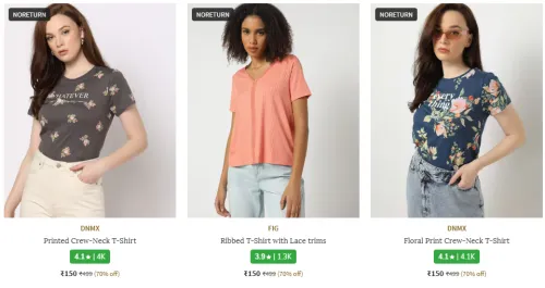 Image of Women's Clothing @ Under ₹199