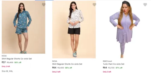 Image of Women's Coord Set Starting @ ₹57
