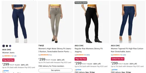 Image of Women's Jeans Starting at ₹299