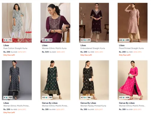 Image of Women's Kurta at Starting @ ₹299