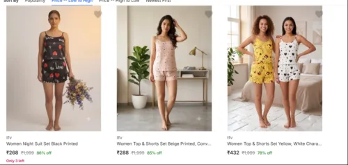 Image of Women's Night Suits at minimum 86% Discount