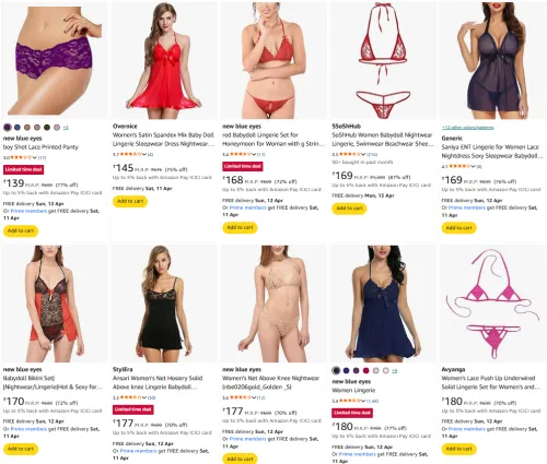 Image of Women's Nightwear Dress Starting At ₹139