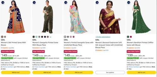 Image of women's saree @ ₹149