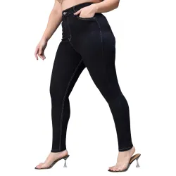Womens Slim Fit Regular Length High Rise Denim Jeans