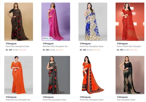 Image of Women Saree Starting @ ₹185