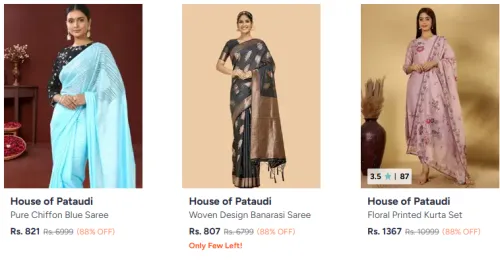 Image of Women saree upto 88% Discount