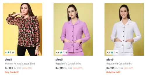 Image of Women Shirt Starting @ ₹209