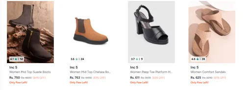 Image of Women Shoes & Sandals Minimum 80% Discount