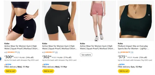 Image of Women Sports Wear Starting @ ₹300