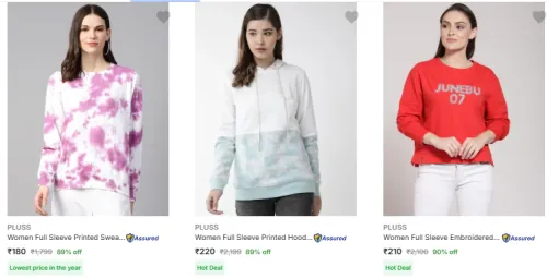 Image of Women Sweater Minimum 80% Discount