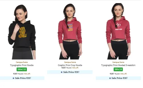 Image of Women T-shirt Minimum 7% Discount