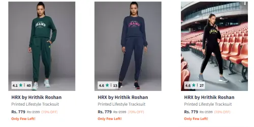 Image of Women Tracksuit Minimum 70% Discount