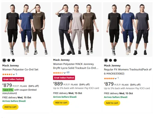 Image of Women Tracksuits up to 85% Discount