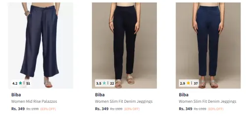 Image of Women Trouser Minimum 80% Discount 