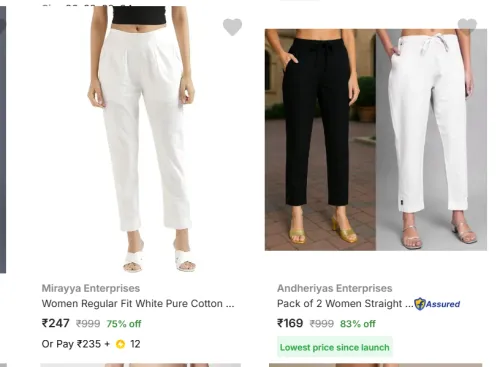 Image of Women Trouser Starting @ ₹169