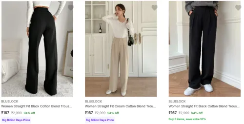 Image of Women Trouser Starting @ ₹82