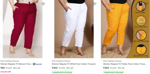 Image of Women Trouser Starting @ ₹95