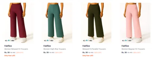 Image of Women Trouser Starting @ ₹99