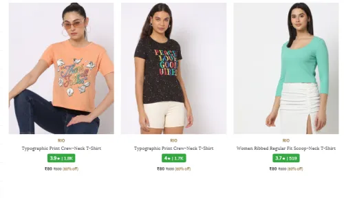 Image of Women Tshirt Starting @ ₹80